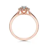 Pierścionek z różowego złota z diamentami